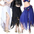 Belly Dance Chiffon Skirt | Sequin Trim | 11 Colors