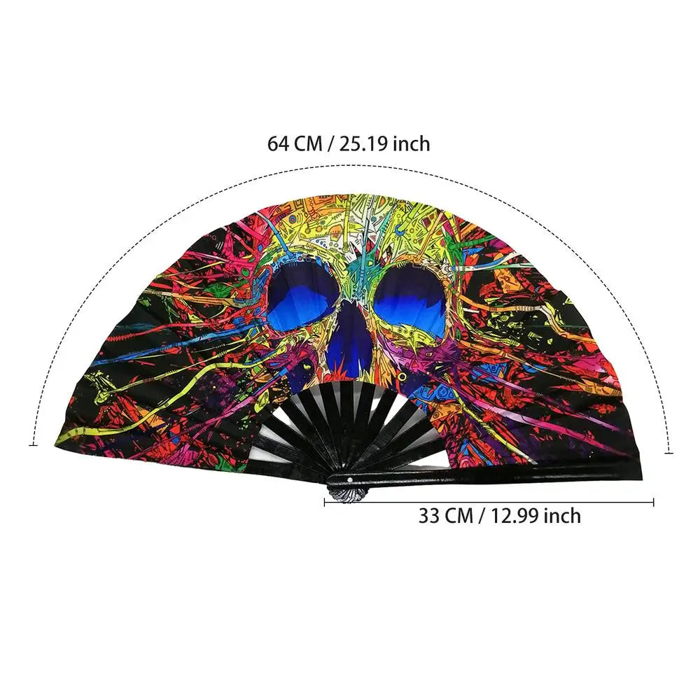 Rainbow Folding Hand Fan | Dance & Performance