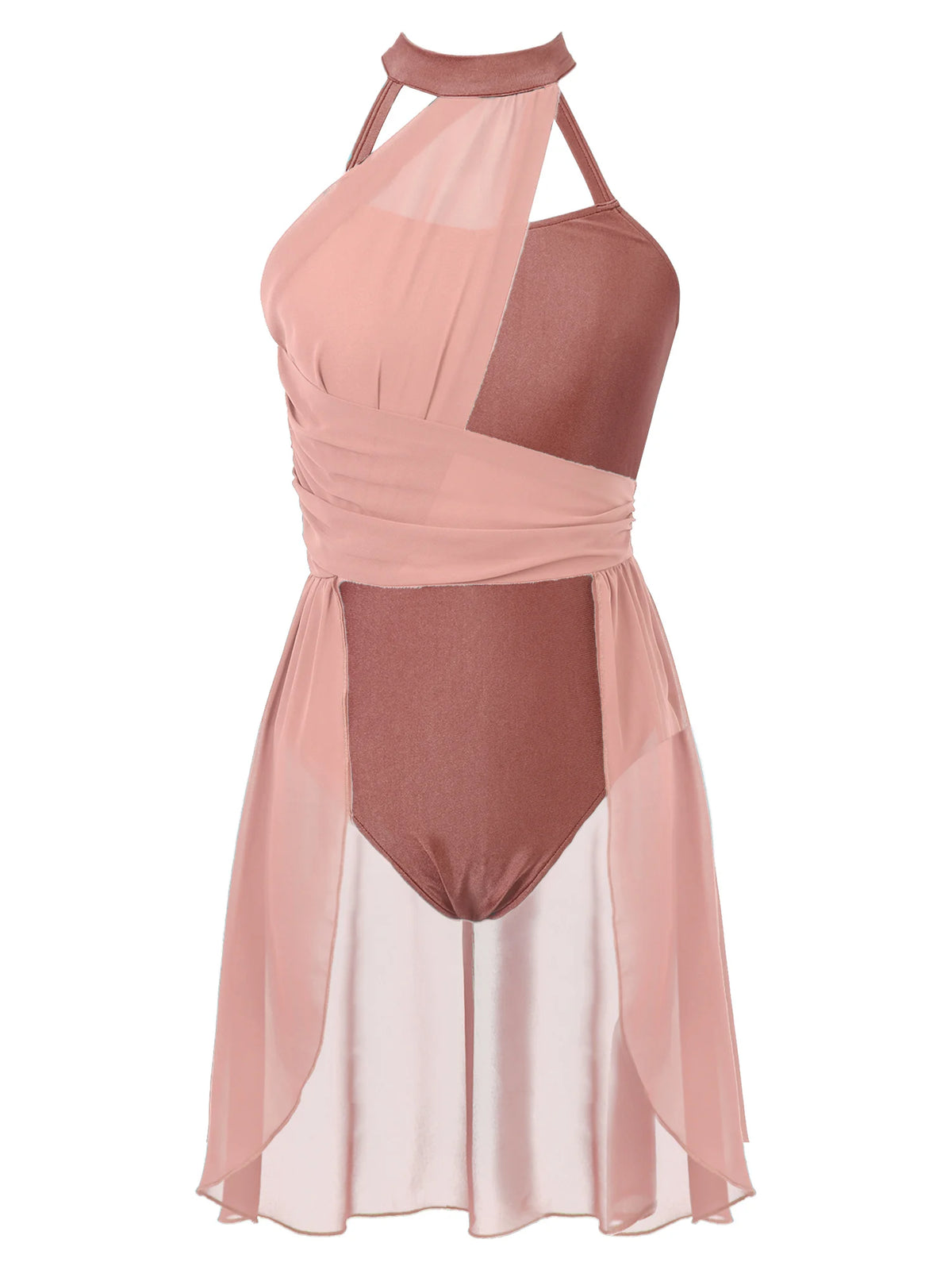 Chiffon Lyrical Dance Dress | Cut-Out Back | Front Slit Skirt
