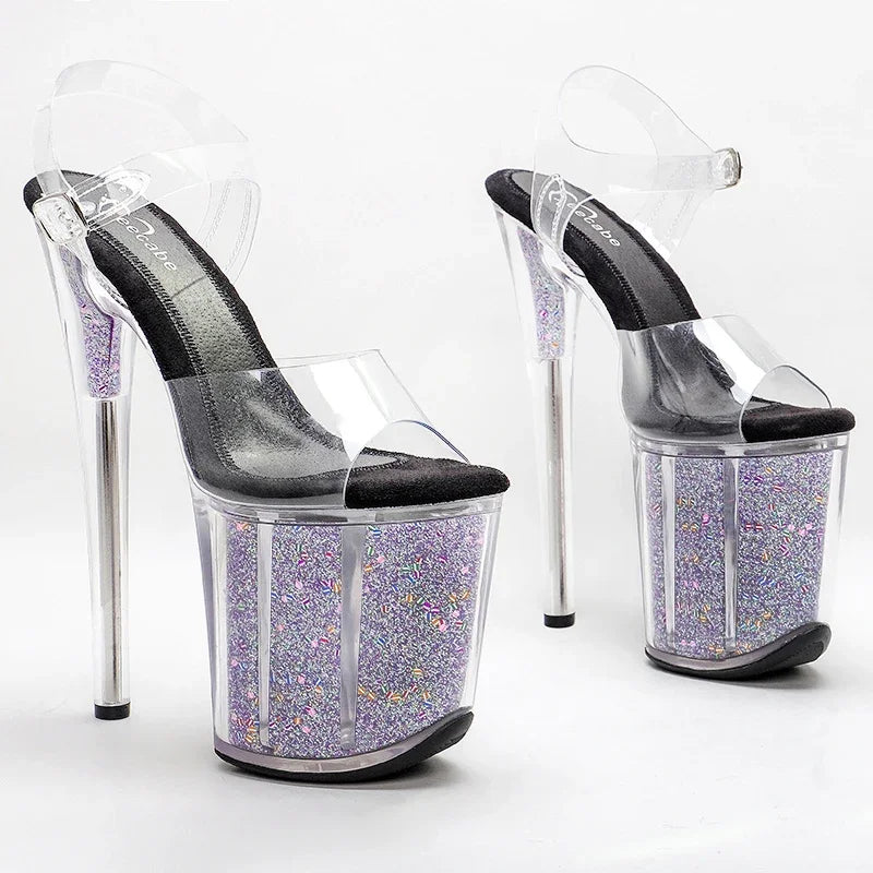 20CM Platform Pole Dance Heels - 8 Inch High Heel Performance Sandals