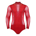 Men’s Latin Outfit | Rhinestone Mesh