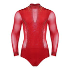 Men’s Latin Outfit | Rhinestone Mesh