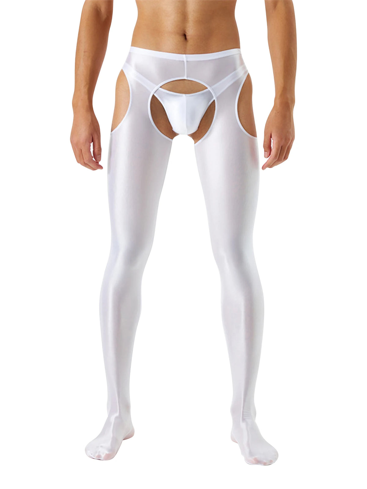 Men's Glossy Dance Tights | Footed | Stretch Fit