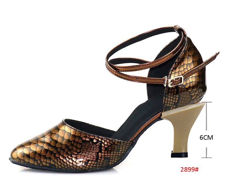 Latin Dance Heels | Rhinestone | Multi-Color