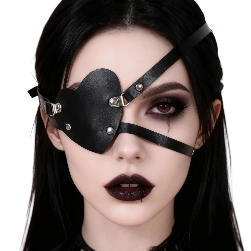 Gothic Eye Mask | Leather Blindfold | Cosplay & Masquerade