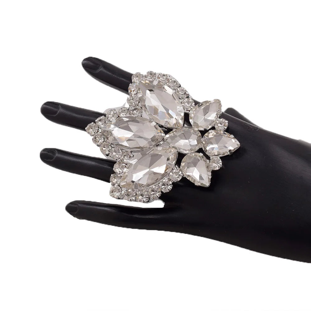 Aurora Crystal AB Statement Ring | Adjustable