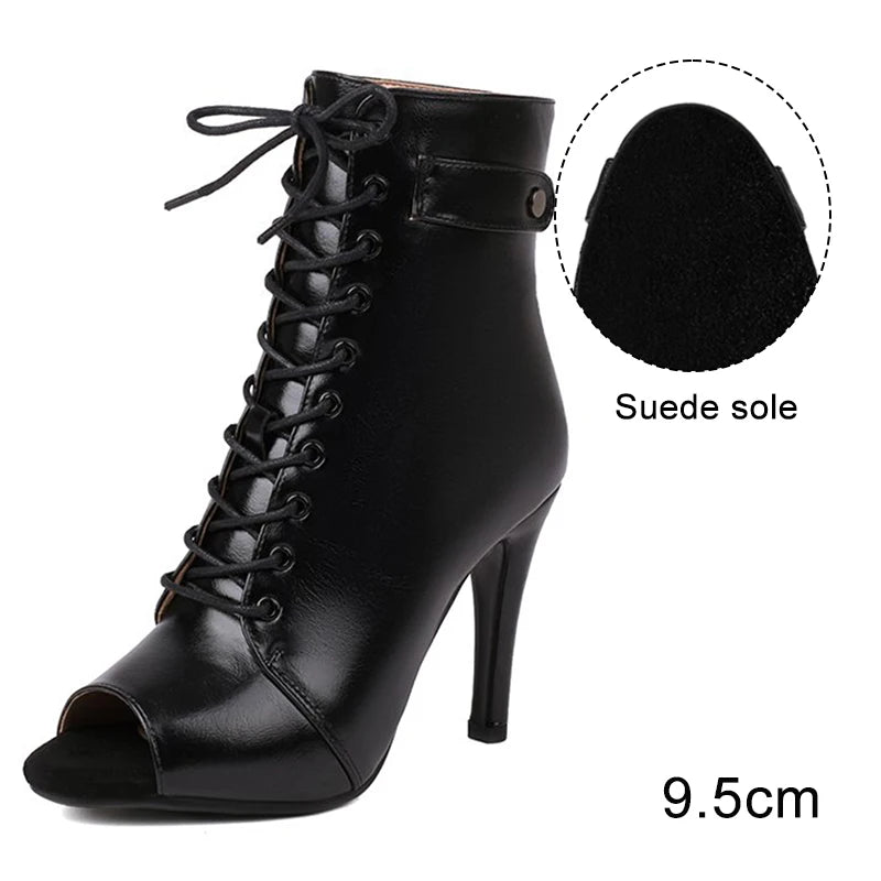 Dance Ankle Boots | Smooth Lace-Up | 7–11 cm