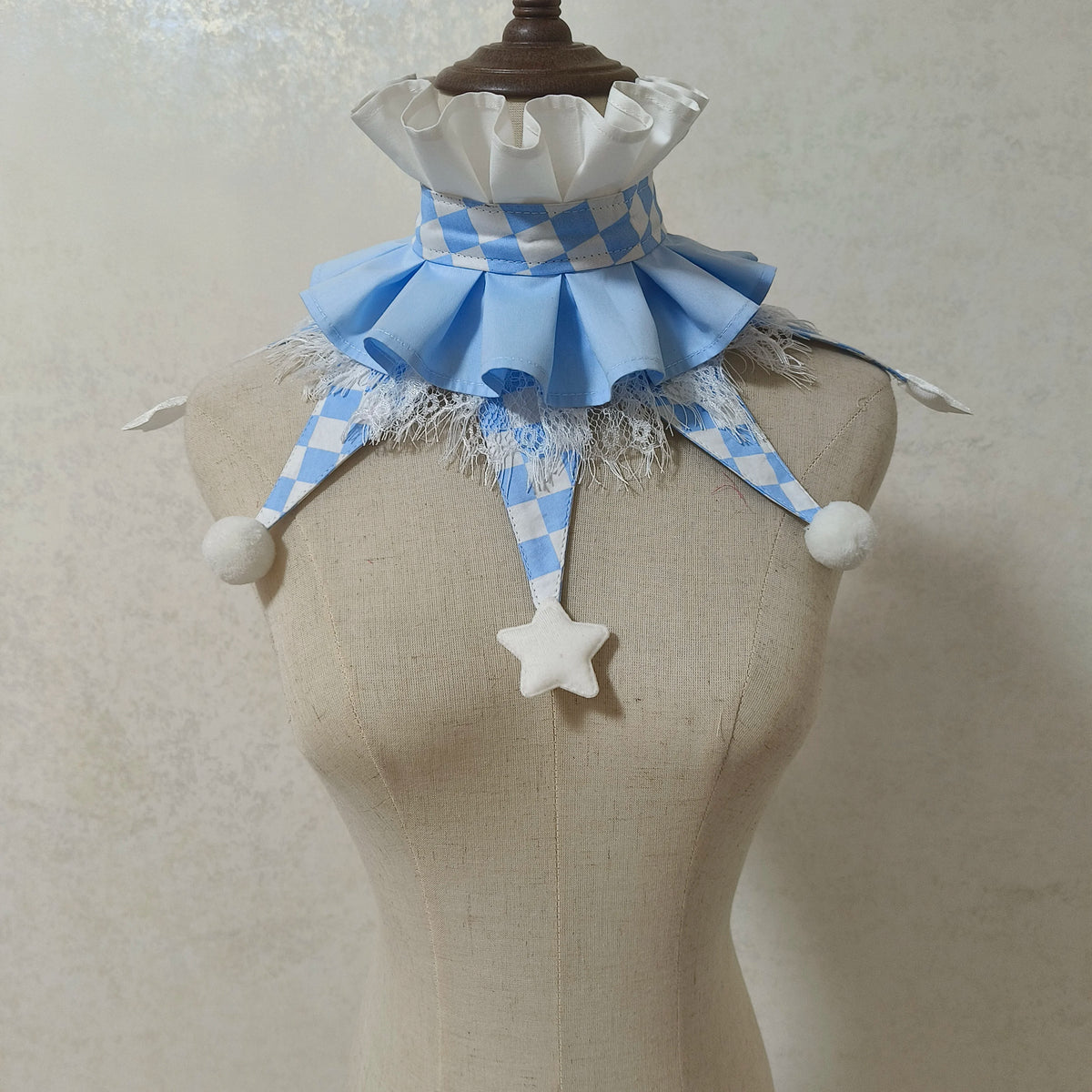 Clown Jester Collar | Colorful Ruff | Stage & Halloween