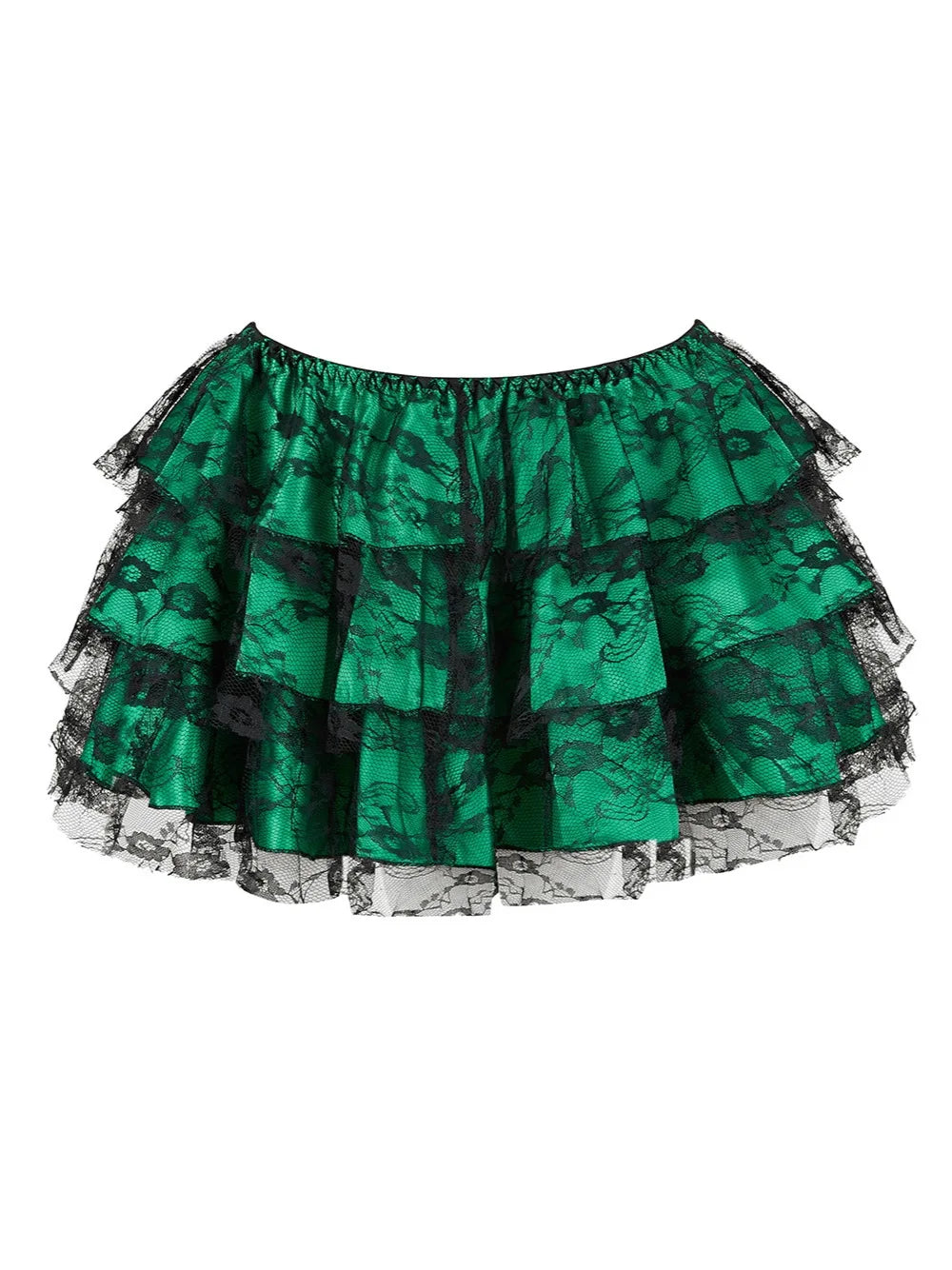Gothic Ruffle Mini Skirt | Lace Layers