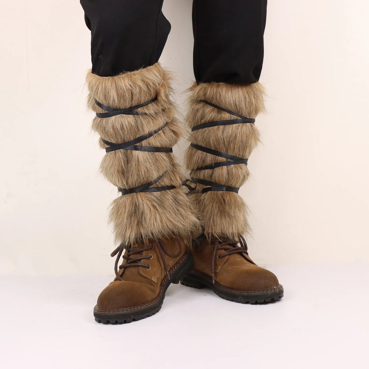 Faux-Fur Viking Leg Wraps | Costume
