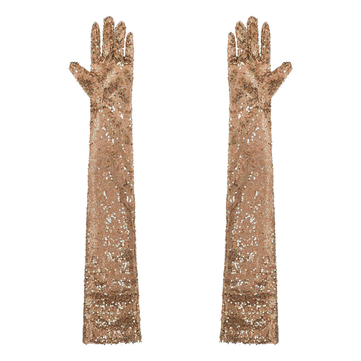 Starlight Sequin Elbow-Length Opera Gloves