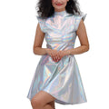 Holographic Pleated Dress | Turtleneck | 9 Colors