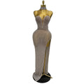 Full Rhinestone Column Maxi Gown | Nude | Luxury Pageant