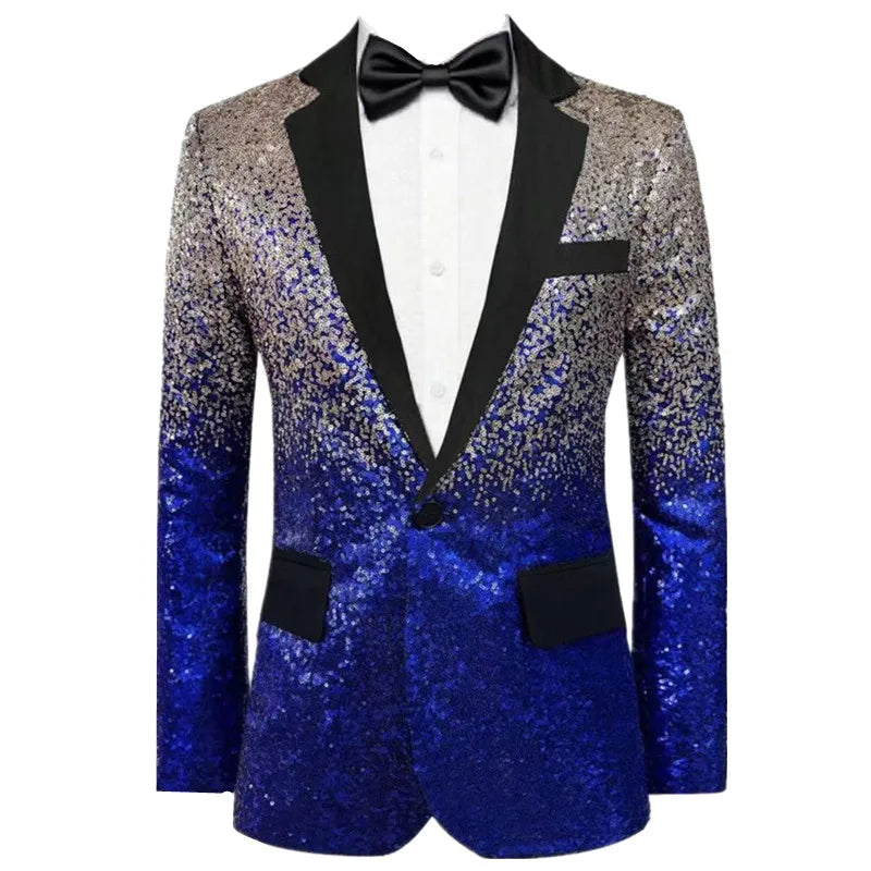 Men’s Sequin Blazer | Contrast Lapels