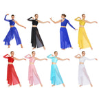 Rhinestone Crop Top & Sheer Pants Set | Lyrical Dance | Built-In Brief