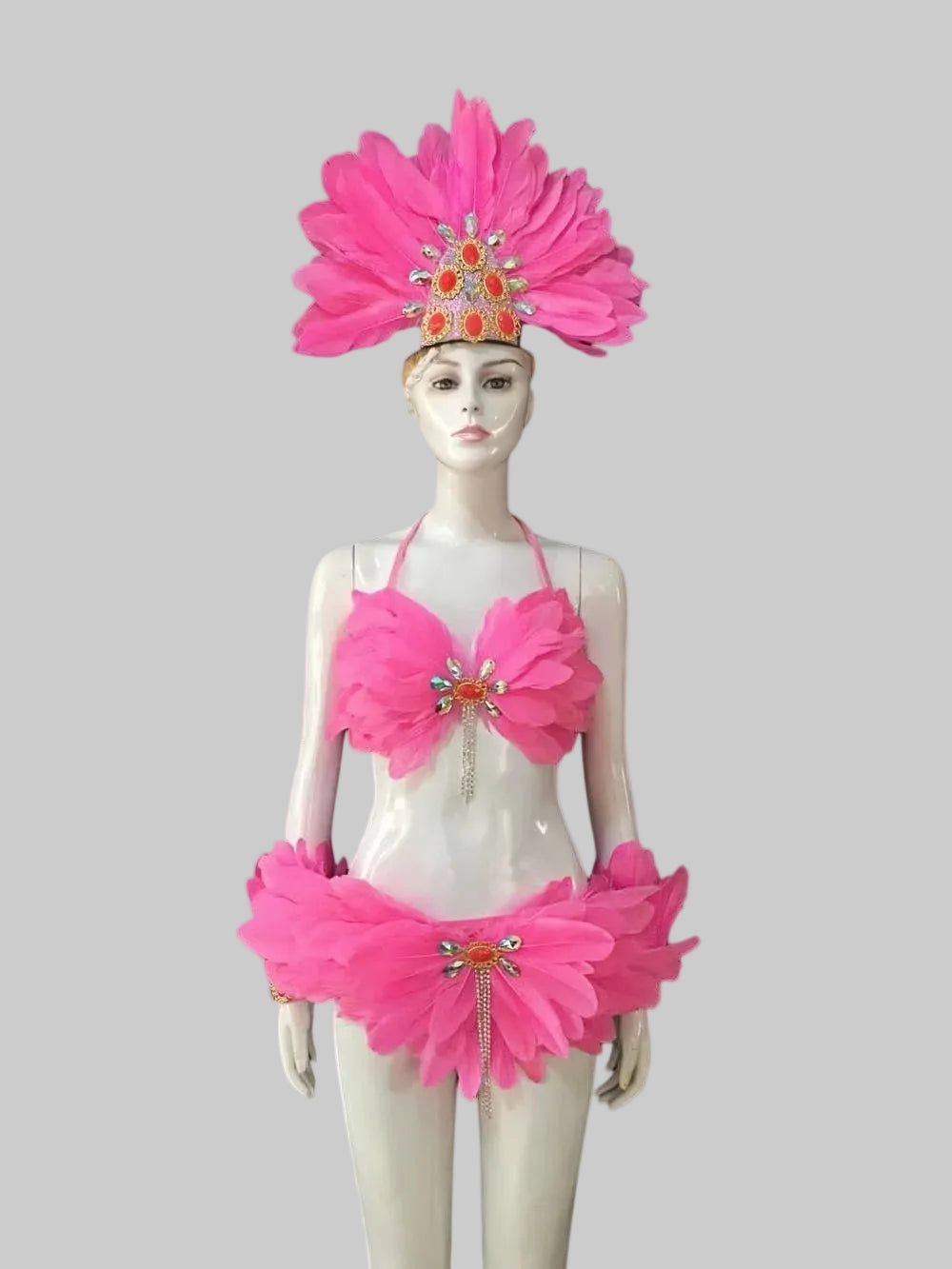 Angel Feather Wings & Headdress Set - Victoria's Secret Style Performance Costume
