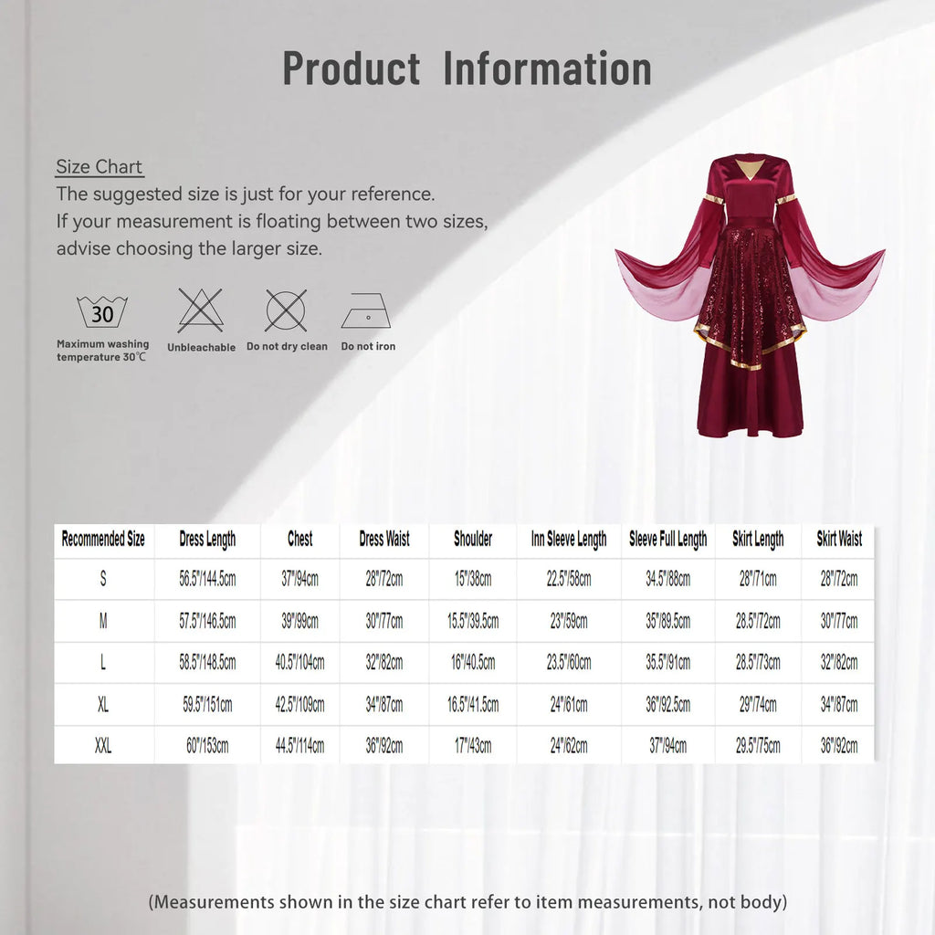 Liturgical Praise Dance Dress & Sequin Skirt Set | Bell Sleeve Overlay | Church Worship