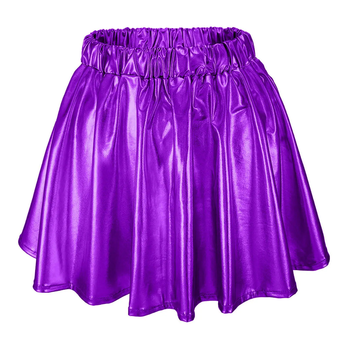 Metallic Swing Stage Skirt | Elastic Waist