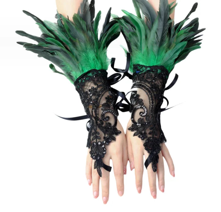 Feather Wrist Cuffs | Stage Accessory
