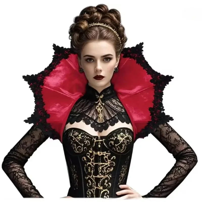 Vampire Collar Cape | Bat-Wing | Red, Black & Red Black