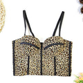 Leopard Print Rhinestone Bustier | Stage Corset Top