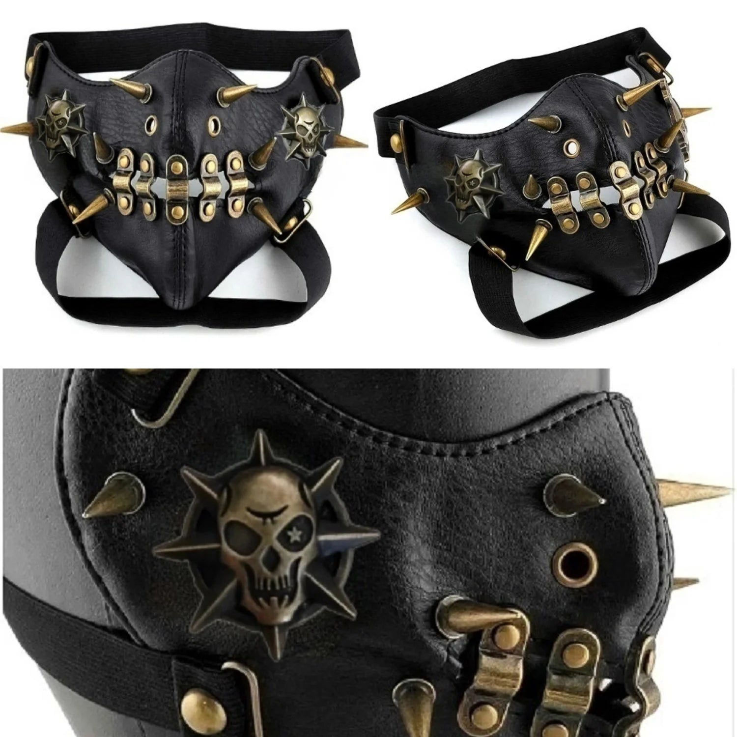 Steampunk Half-Face Mask | Gear & Spike | 10 Styles