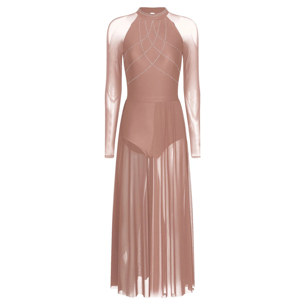 Lyrical Dance Dress | Flowing Split Mesh