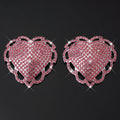 Rhinestone Heart Nipple Pasties | Reusable | 6 Colors