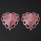 Rhinestone Heart Nipple Pasties | Reusable | 6 Colors