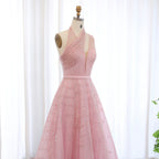 Luxury Beaded Halter Gown | Tulle A-Line | Floor-Length