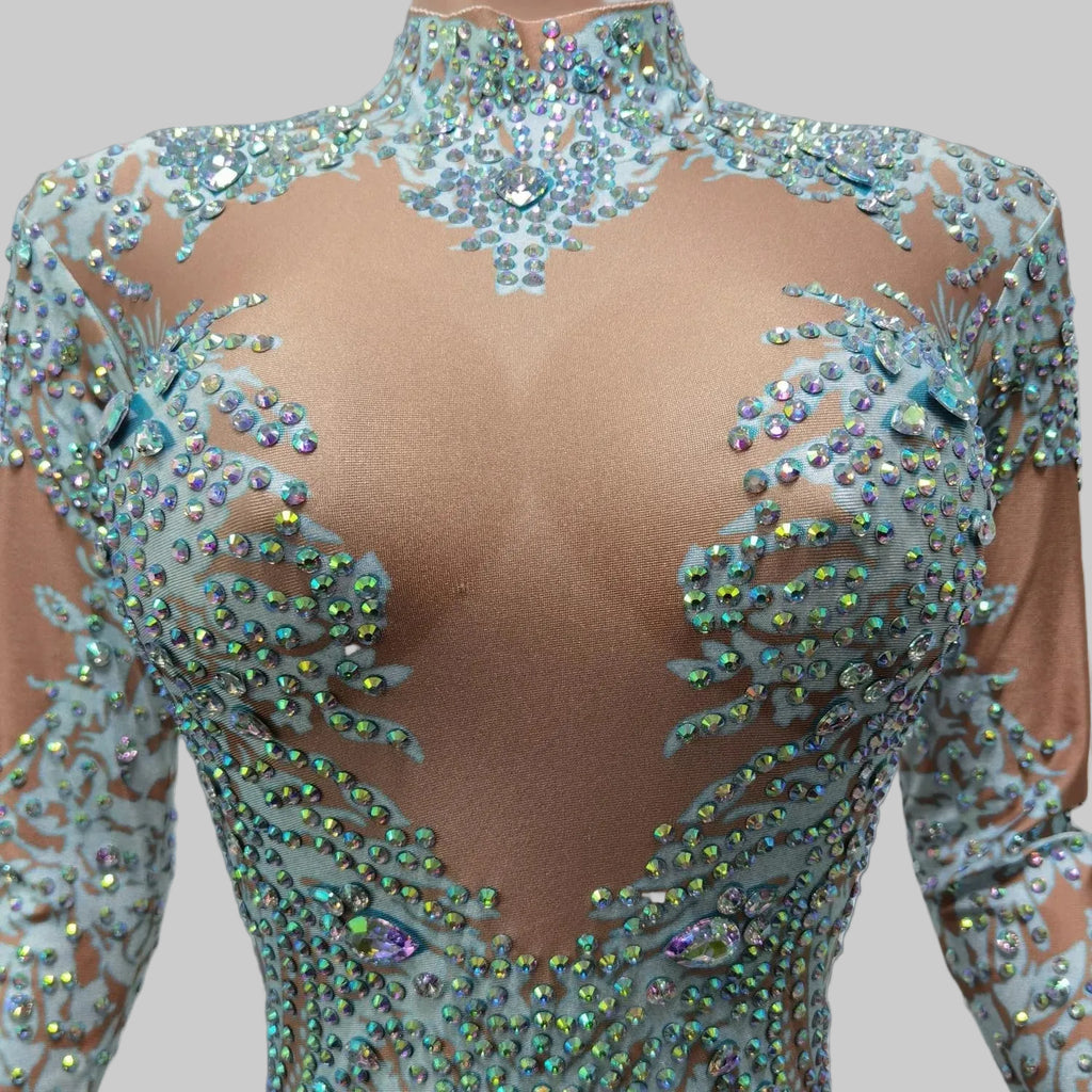 Sparkly Rhinestone Bodysuit - Performance Dancewear