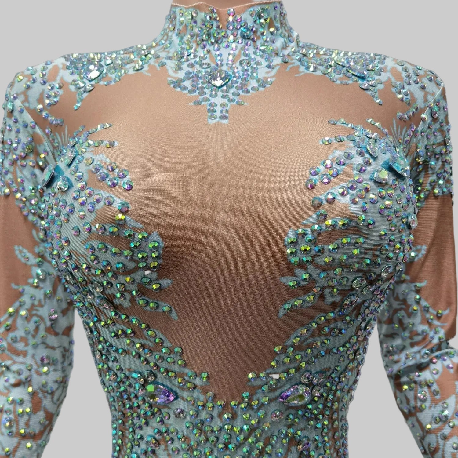 Sparkly Rhinestone Bodysuit - Performance Dancewear