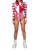 Harlequin Bodysuit | Diamond Print | Clown & Circus Stage Costume