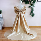 Mikado Cape | Oversized Bow Sleeves & 2M Train | Pageant & Bridal