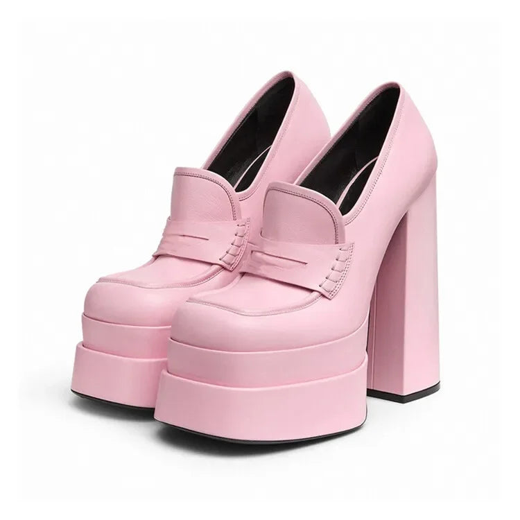 Platform Mary Jane Pumps | Chunky Square Heel