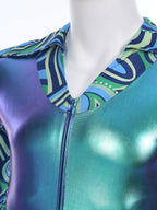 Men's 80s Disco Metallic Jumpsuit - Bell Bottom Performance Romper