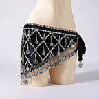 Velvet Tribal Hip Scarf | Coins & Fringe | Belly Dance