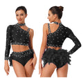 Latin Dance Set | Rhinestones & Faux Feathers