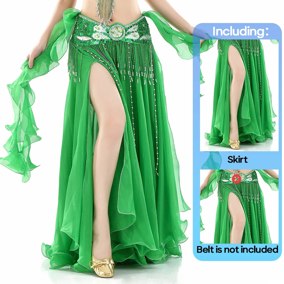 Belly Dance Skirt | Chiffon Double Slit
