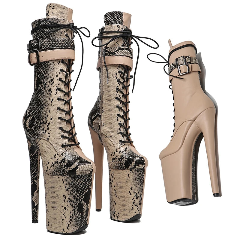9-Inch Snake & Matte Ankle Boots