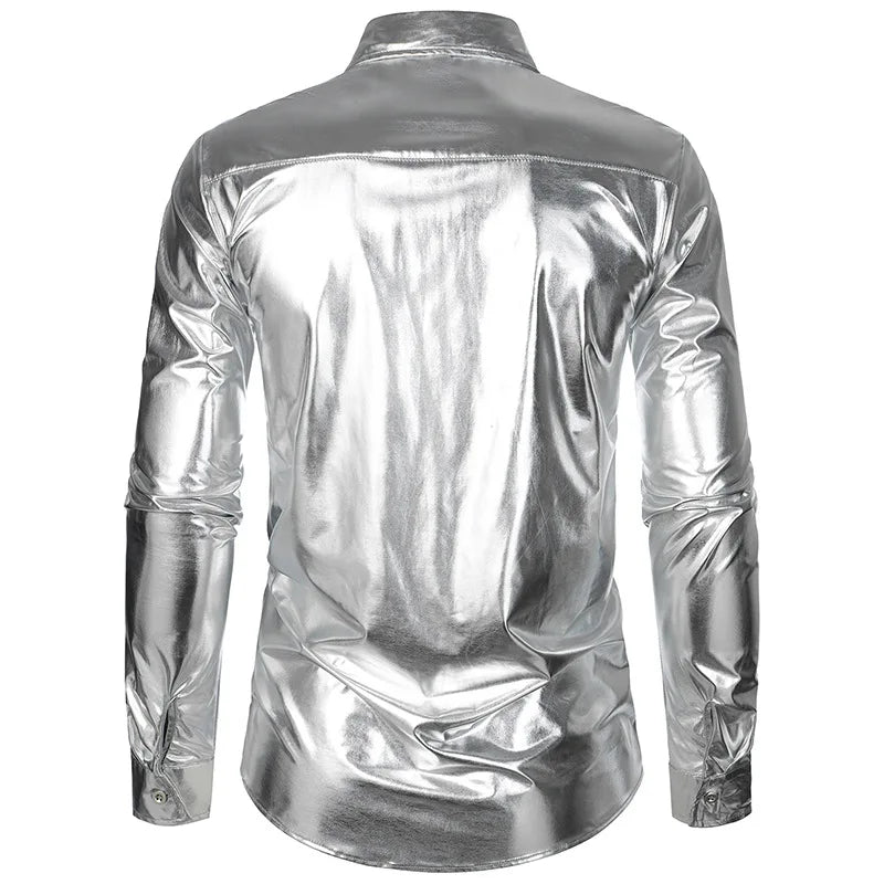 Men's Metallic Shirt | Gold & Silver