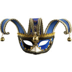 Venetian Jester Mask | Bell-Tipped Horns | 3 Colors