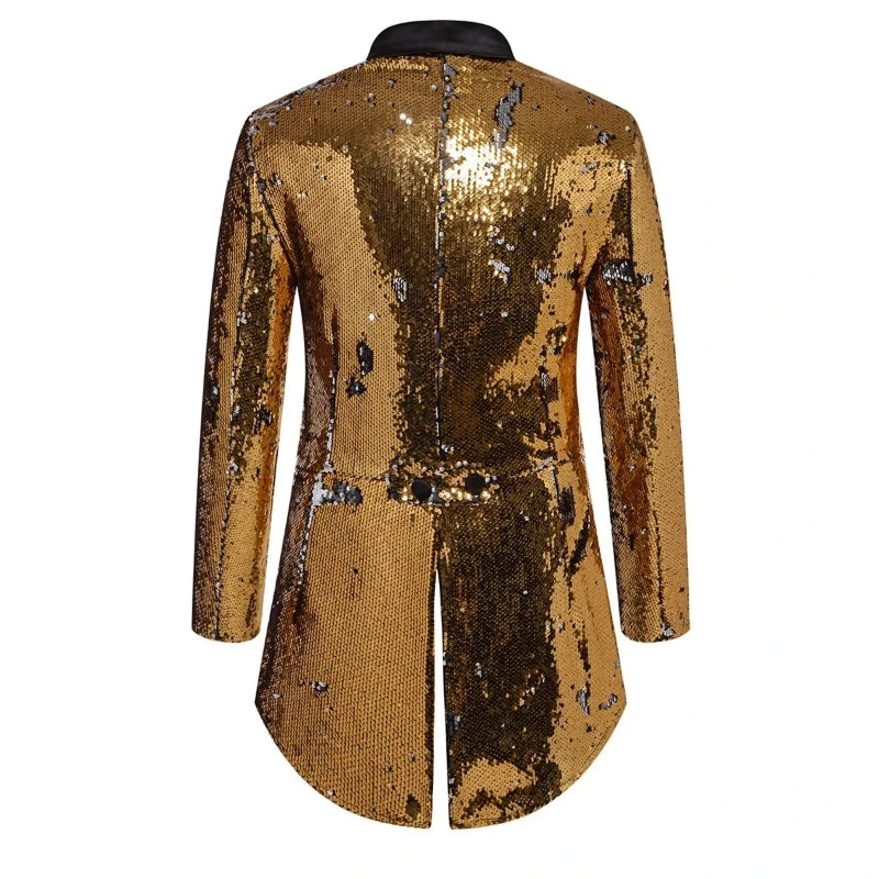 Men's Stage Tailcoat | Metallic Pattern