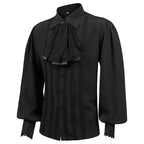 Gothic Vampire Shirt | Long Sleeve | Neck Tie | S-3XL