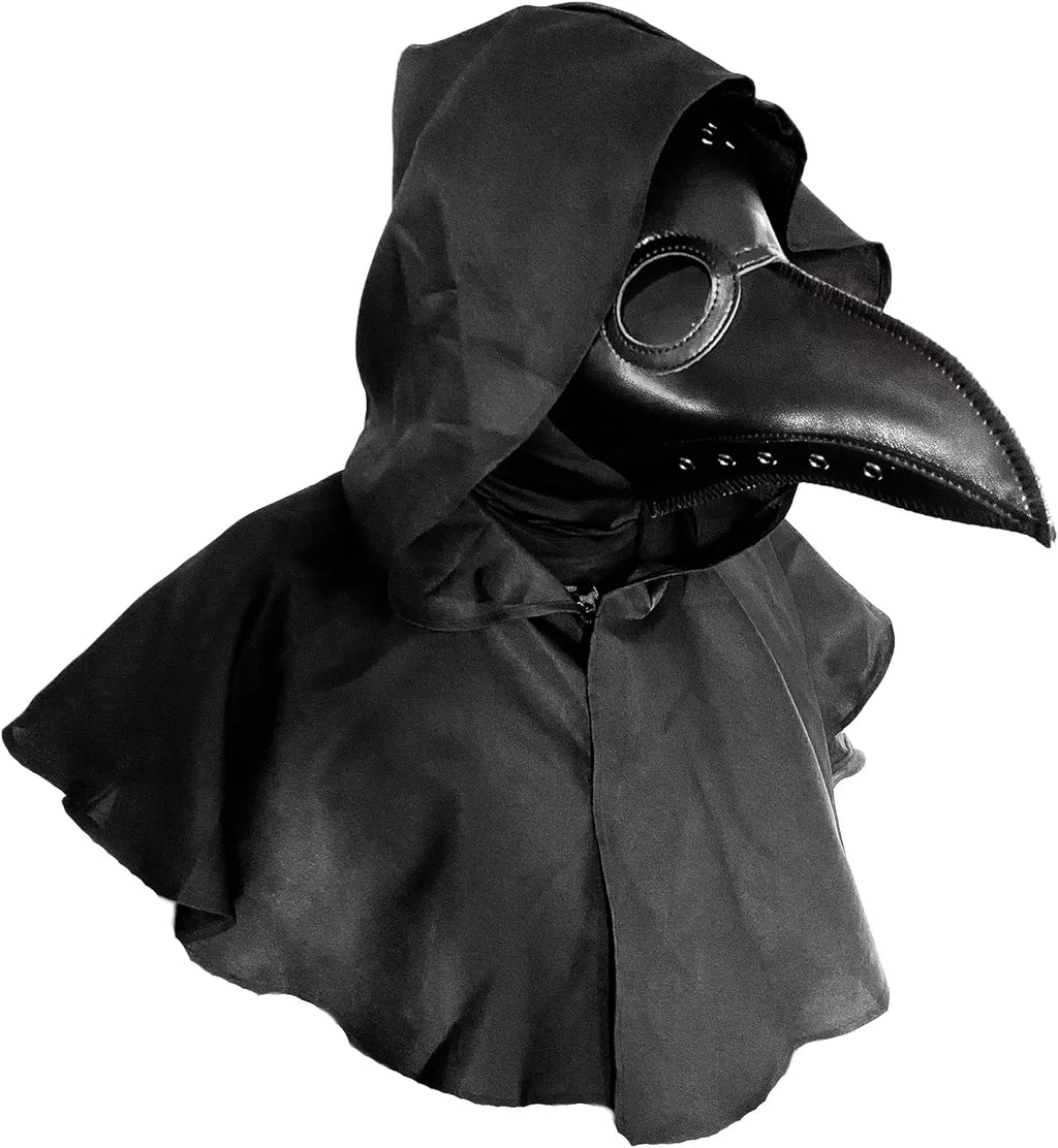 Plague Doctor Mask Set | Beak Mask & Hooded Cloak | 3-in-1