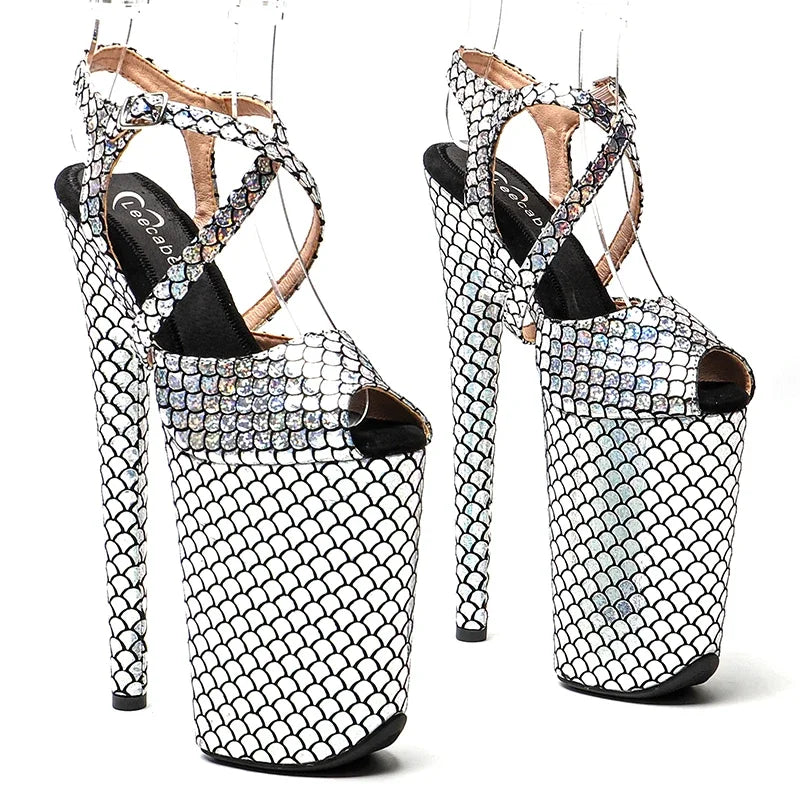 Shiny Platform Sandal Heel – 9 Inch Stage & Pole Dance