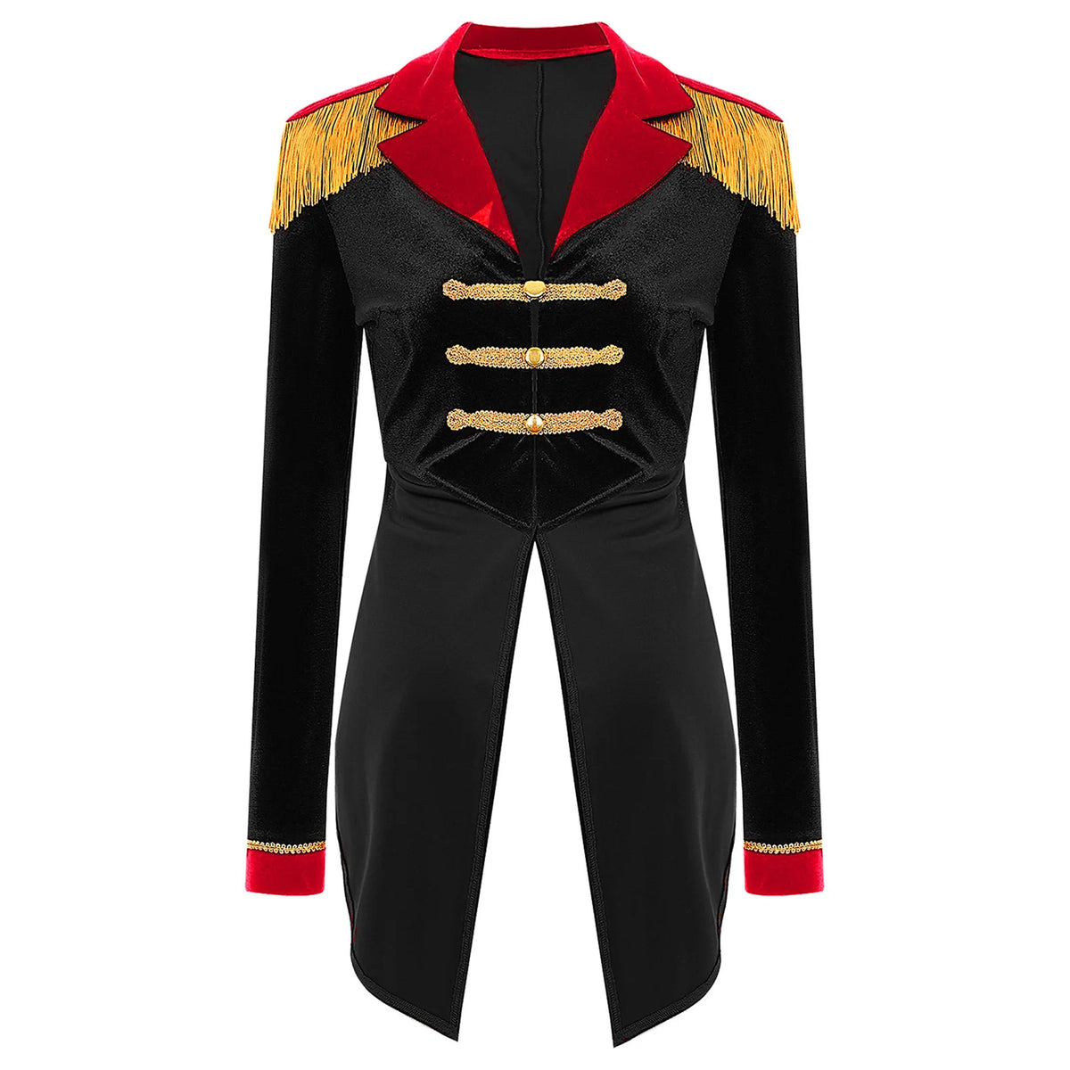 Sequin Ringmaster Tailcoat | Gold Trim | Circus Jacket