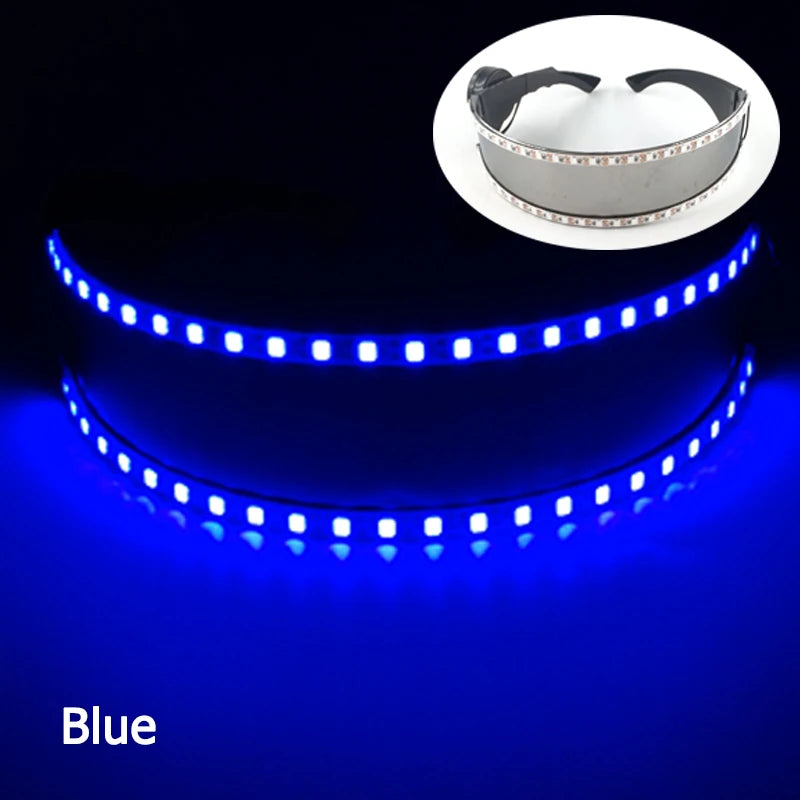 LED Light-Up Rave Glasses & Gloves | Cyberpunk Festival Eyewear