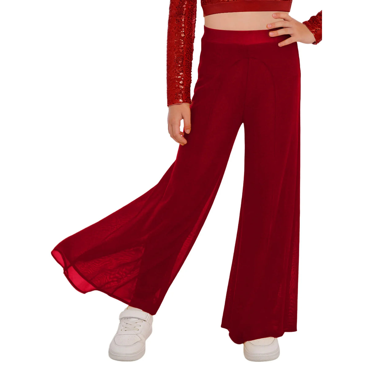 Girls’ Dance Trousers | Wide-Leg Mesh