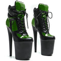 8-Inch Patent Ankle Boots - Lace-Up Dance Boots